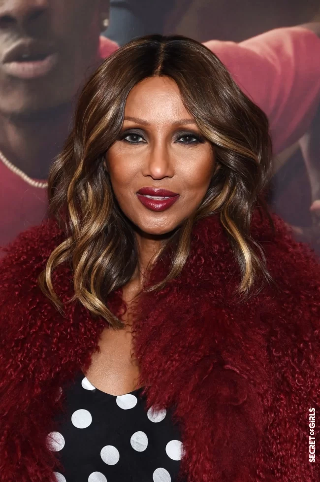 Iman - 65 years | 18 haircuts for long hair over 50 - from Demi Moore to Sarah Jessica Parker