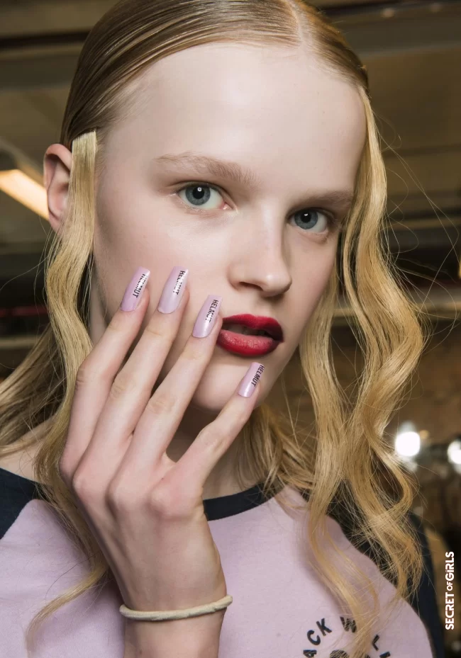 The comeback of lettering nails | Nail trends: Nail polish colors and designs for spring 2021