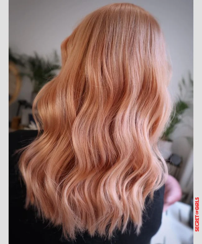 3. Peach blonde | Warm Platinum To Golden Honey: Most Beautiful New Hairstyle Trends For Blonde Hair In Winter 2023
