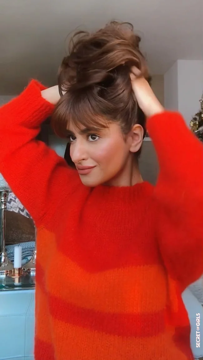 Hairstyle Tip: How To Make False Bangs With Your Hair (And In Less Than 5 Minutes)