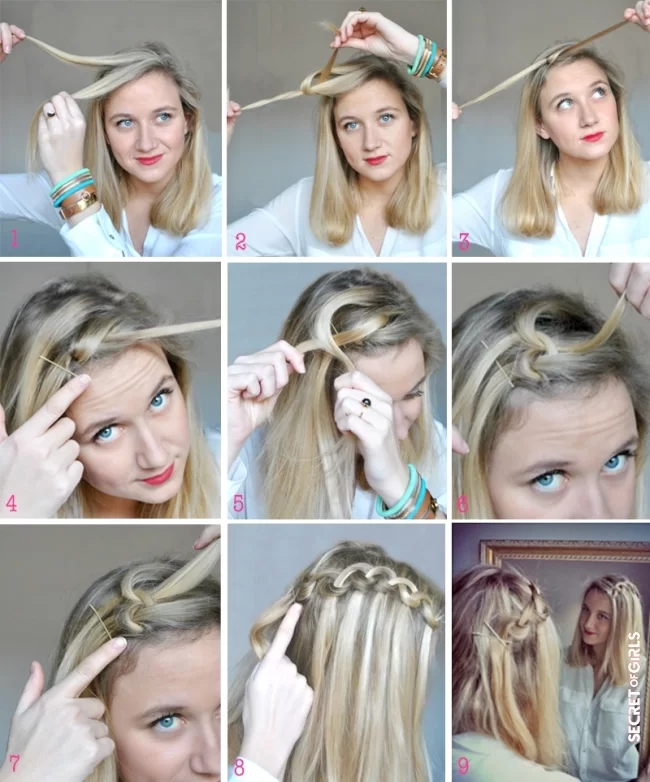 Hairstyle tutorial: knots on loose hair
