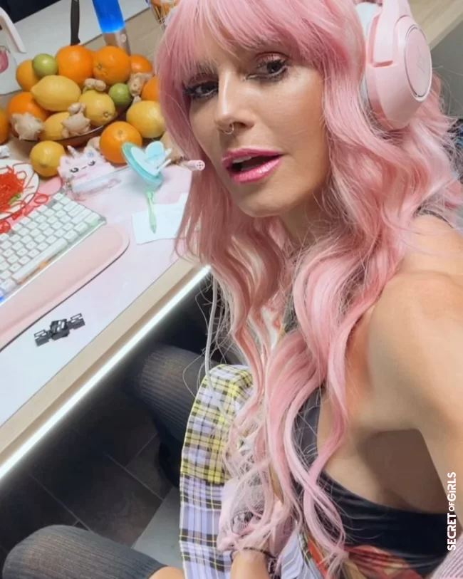 New hairstyle trend or wig: does Heidi Klum wear her hair in pink? | Heidi Klum Shocks With The Hairstyle Trend: Has She Dyed Her Hair Pink?