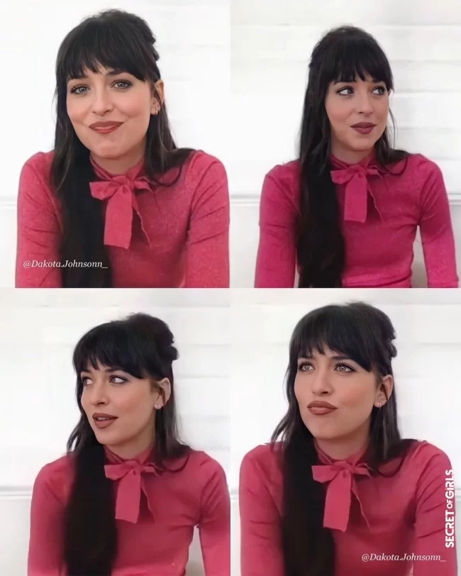 In another interview, Dakota Johnson wore her hair styled for the 60s beehive | Hairstyle trend: Dakota Johnson now wears her hair in the 60s look