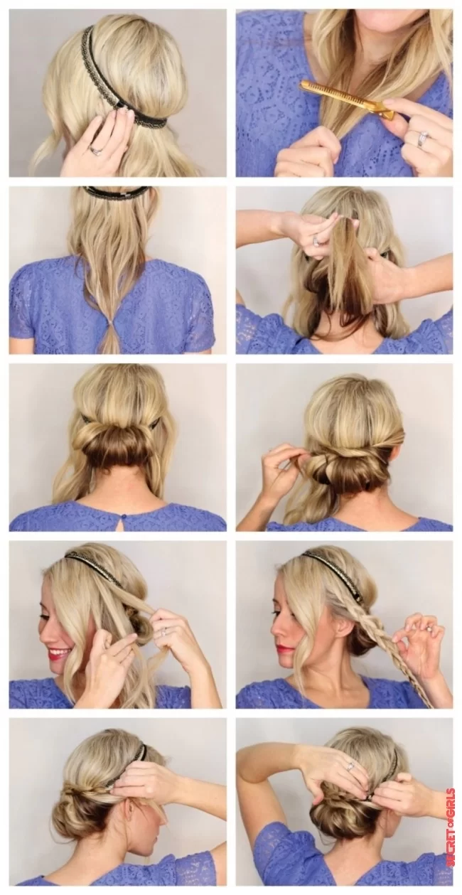 EASY UPDOS WITH A HEADBAND | Easy updos that you can get in just 5 minutes