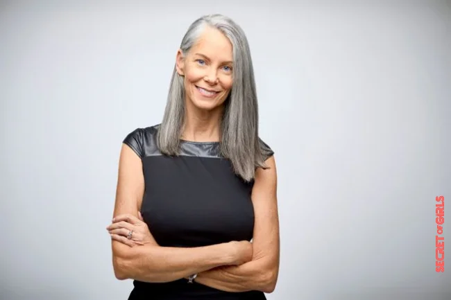 Gray haircut woman 60 years old with long hair | Gray Hair: Best Ideas For Haircuts After 60