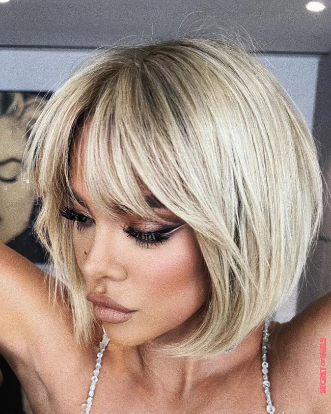 New Haircut: This bob isn't quite real | Khloé Kardashian with Bob and Bangs: The Reality Star is Almost Unrecognizable with Her New Haircut