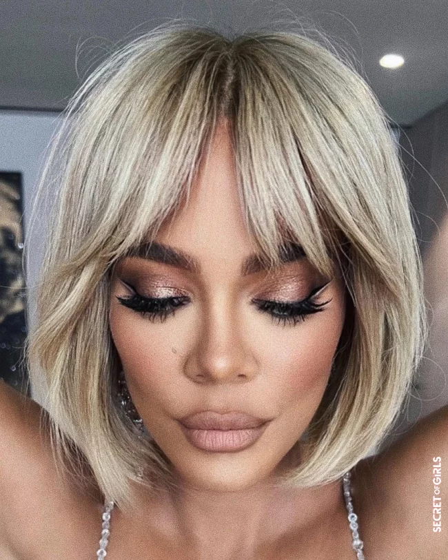 New Haircut: This bob isn't quite real | Khloé Kardashian with Bob and Bangs: The Reality Star is Almost Unrecognizable with Her New Haircut