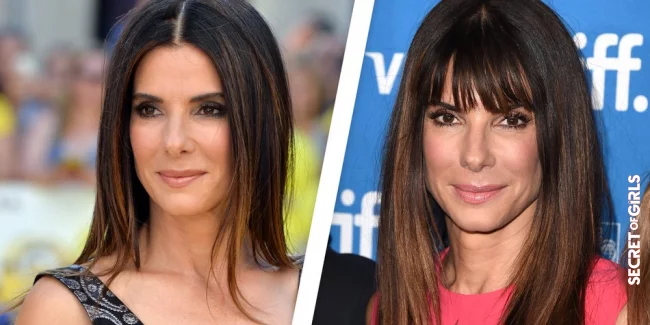 Sandra Bullock with and without bangs | These Stars Look So Different With and Without Bangs!