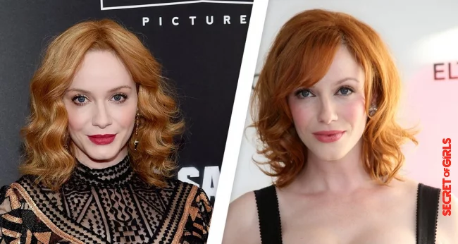 Christina Hendricks with and without bangs | These Stars Look So Different With and Without Bangs!