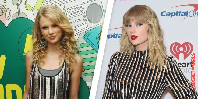 Taylor Swift with and without bangs | These Stars Look So Different With and Without Bangs!