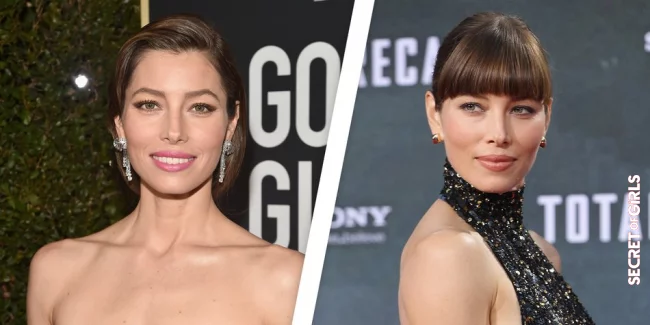 Jessica Biel with and without bangs | These Stars Look So Different With and Without Bangs!