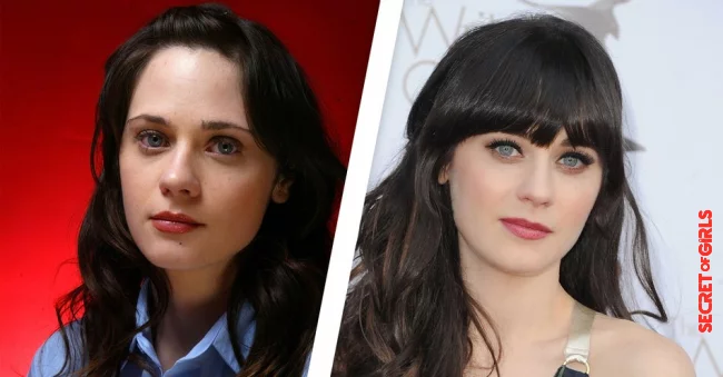 Zooey Deschanel with and without bangs | These Stars Look So Different With and Without Bangs!