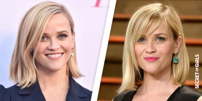 Reese Witherspoon with and without bangs | These Stars Look So Different With and Without Bangs!
