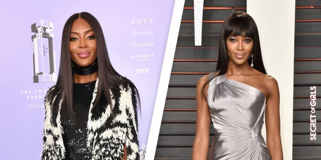 Naomi Campbell with and without bangs | These Stars Look So Different With and Without Bangs!