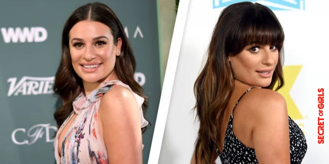 Lea Michele with and without bangs | These Stars Look So Different With and Without Bangs!
