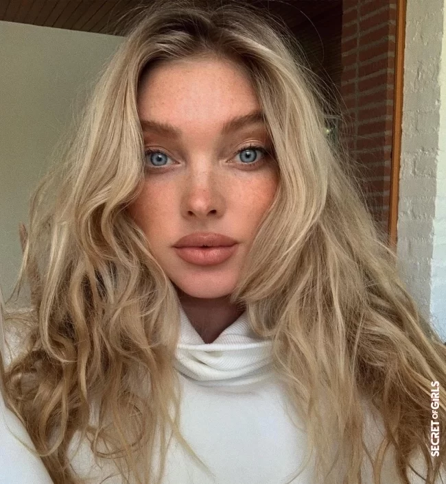 Perfect for pale winter skin: The warm blonde from model Elsa Hosk | Coloring hair yourself: These tones will make you look younger