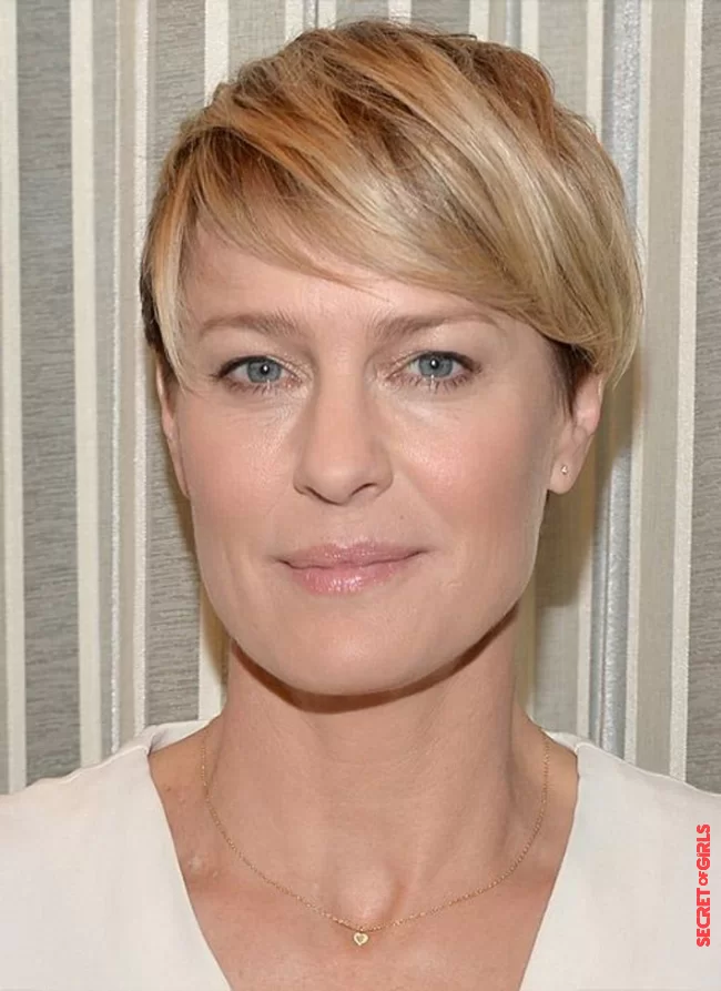 Robin Wright short haircut | Before and after hairstyle for stars: How hair changes type?