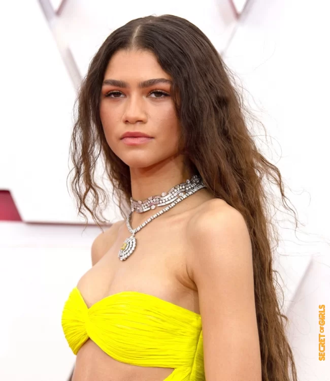 Zendaya's very long and wavy hair | Oscars 2021: Halle Berry, Margot Robbie... 20 Most Beautiful Hairstyles Of The Stars