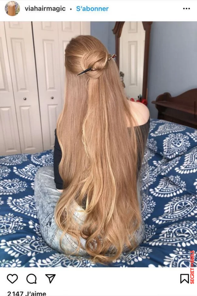 The half-bun on long hair | Long Hair: Trendy Haircuts To Adopt For Desirable Glamorous Hair