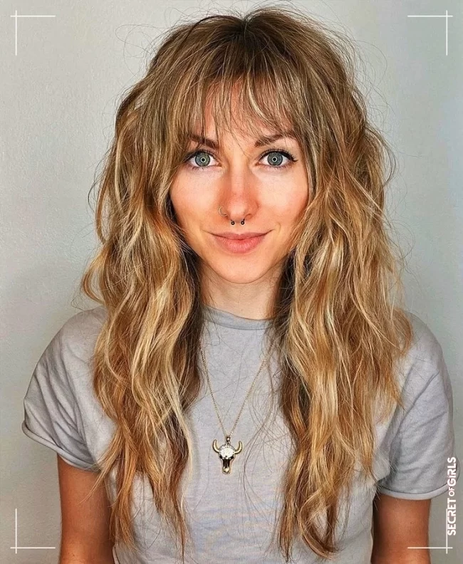 4. Long shag hairstyles with bangs | Creepy hairstyles with bangs ideas