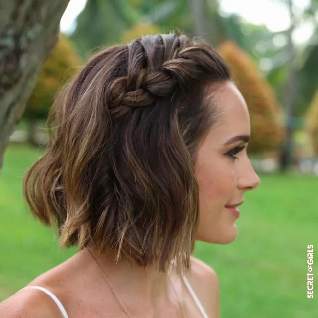 A braid on the side | Wedding: 12 Elegant Hairstyle Ideas For Guests Unearthed On Pinterest