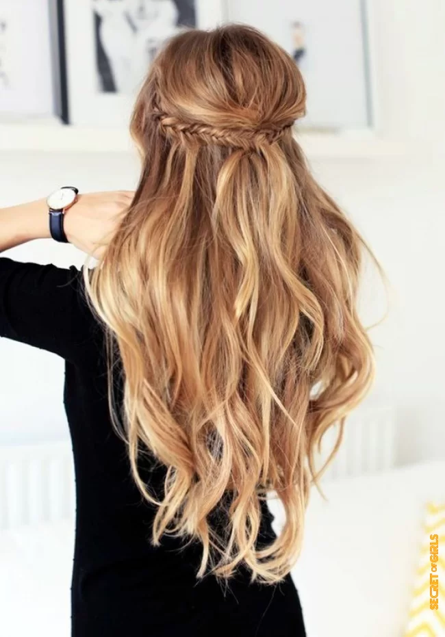 A braided half-tail | Wedding: 12 Elegant Hairstyle Ideas For Guests Unearthed On Pinterest