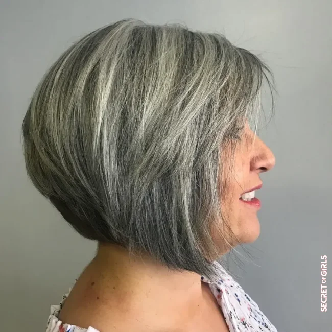 The A-Line Bob for gray is the hairstyle trend for 2022 | Bob for Gray Hair is Ultimate Short Hairstyle to Show Off Your Silver Mane!