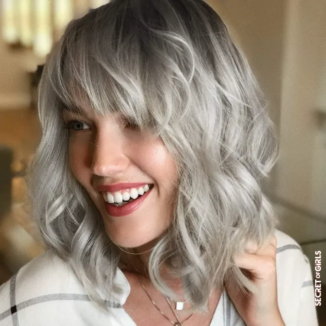 The long bob for gray hair | Bob for Gray Hair is Ultimate Short Hairstyle to Show Off Your Silver Mane!