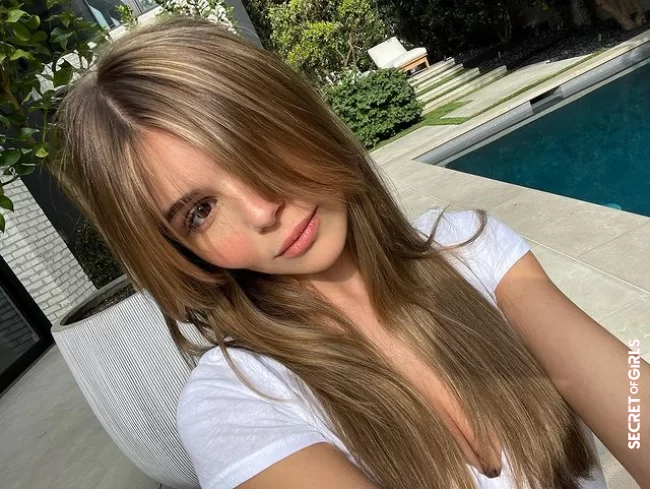 Long hair with bangs like Olivia Jade on Instagram: | Hairstyle Trend: Is Long Hair Out? Not If They Have A Pony