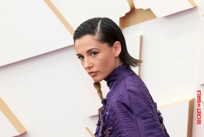 Naomi Scott on March 28 at the 2022 Oscars ceremony | Flicky Bob: Are You Going to Fall for New Favorite Hairstyle of The Stars?
