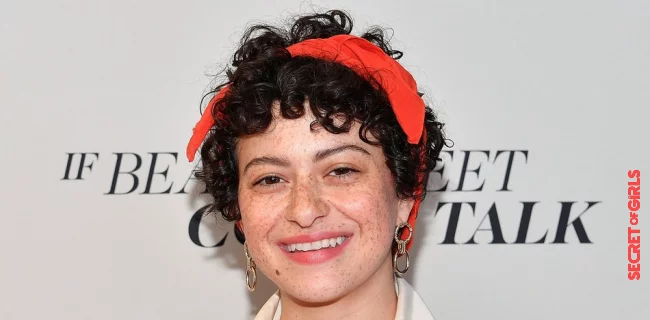 Alia Shawkat's short curls with a bandana | Short Hair with Curls: These are The Coolest Curly Looks for Women