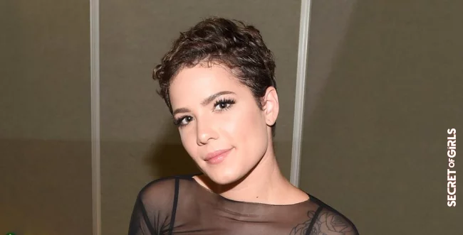 Halsey's brown pixie cut | Short Hair with Curls: These are The Coolest Curly Looks for Women