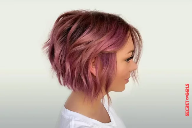 A bold color accentuates the steps | Chin-Length Choppy Bob is One of The Coolest Hairstyles for Spring 2023