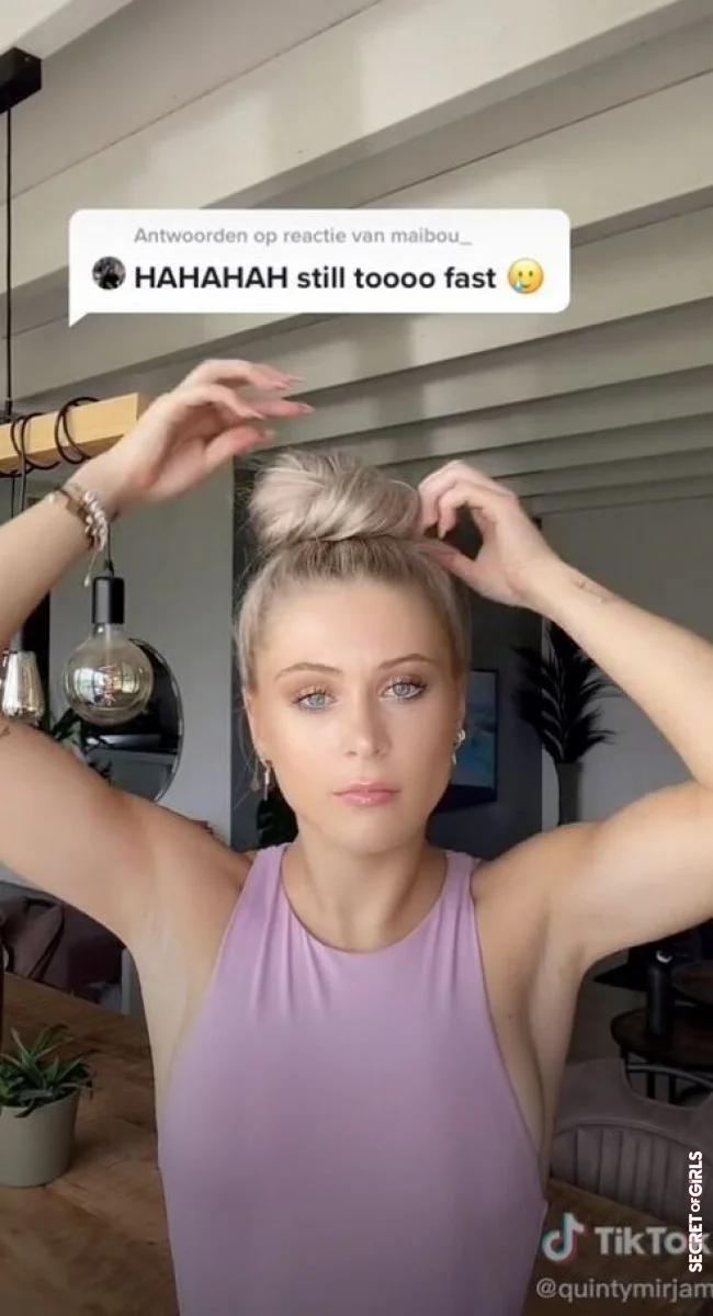 A bun in 10 seconds? It's possible thanks to a trick spotted on TikTok | Unstoppable Trick To Get A Flawless Bun In Less Than 10 Seconds