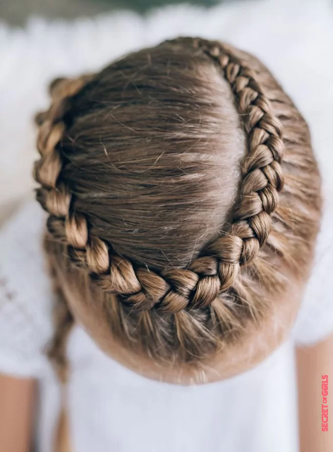Tightly braided wreath of hair | Braided Hairstyles For Long Hair - From Romantic To Casual