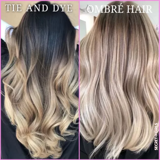 What is the difference between a tie and dye and an ombr&eacute;? | Ombre blond hair, the coloring that sublimates your hair