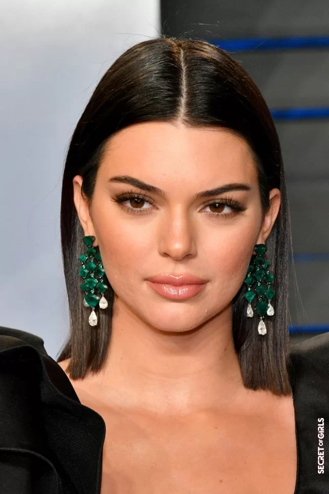 Kendall Jenner's long smooth chopsticks square | Long smooth bob, the hairstyle trend that throws