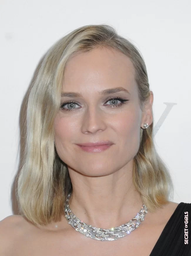 Diane Kruger bets on the slightly wavy polar blonde bob | Most Beautiful Blonde Squares Of The Stars