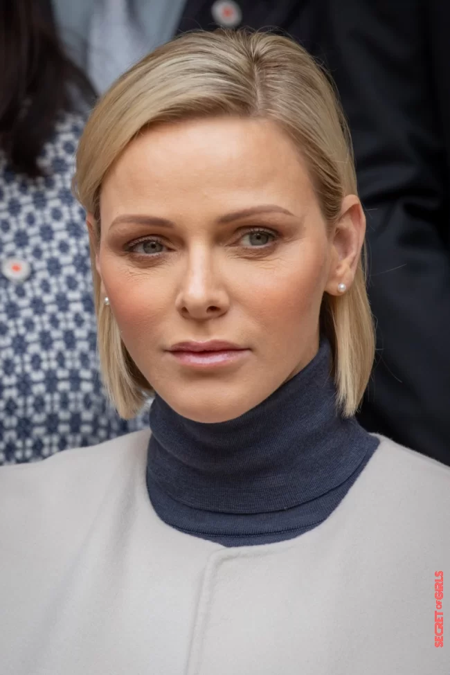 Princess Charlene of Monaco stylish with her perfectly smooth blonde bob | Most Beautiful Blonde Squares Of The Stars