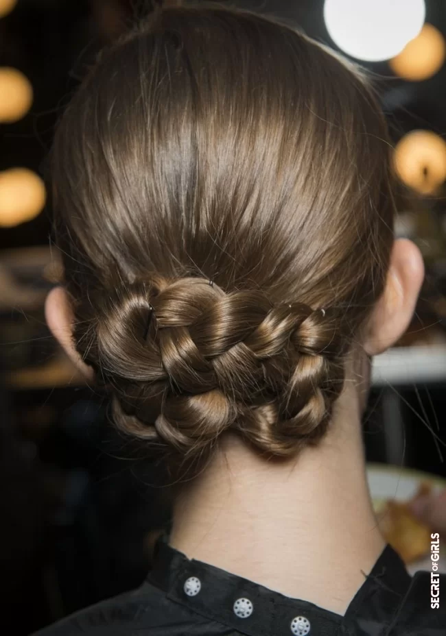 1. THE BRAIDED BUNT | 10 hairstyles for long hair under ten minutes
