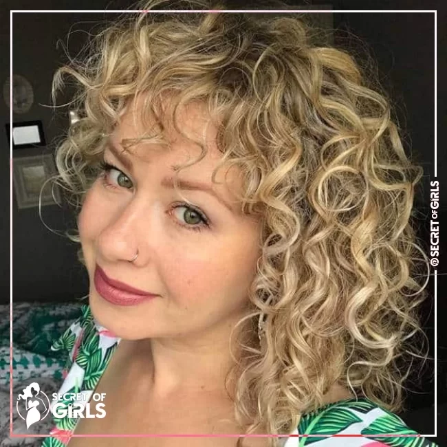 58.&nbsp;Curly Blonde Hair | 60 Best Curly Hairstyles With Bangs to Try