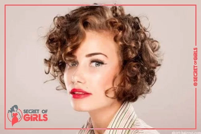 33. Curly Bob with Bangs | 60 Best Curly Hairstyles With Bangs to Try