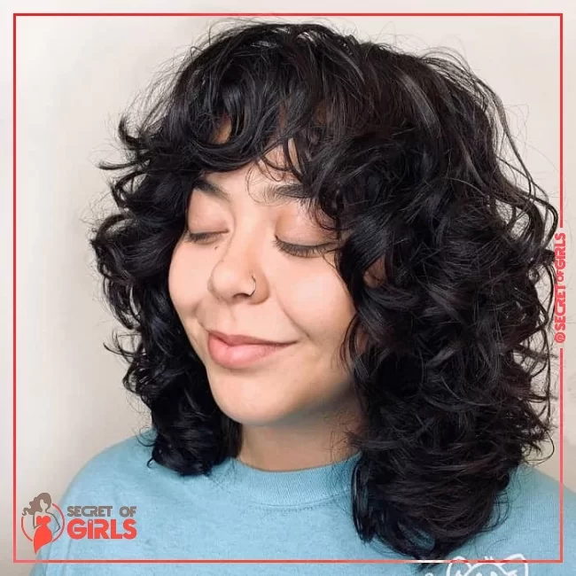 7. Shaggy Curls with Bangs | 60 Best Curly Hairstyles With Bangs to Try