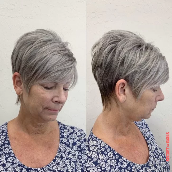 This gray color is silky and gives a smoky effect | Most Beautiful Shades Of Coloring For Gray Hair