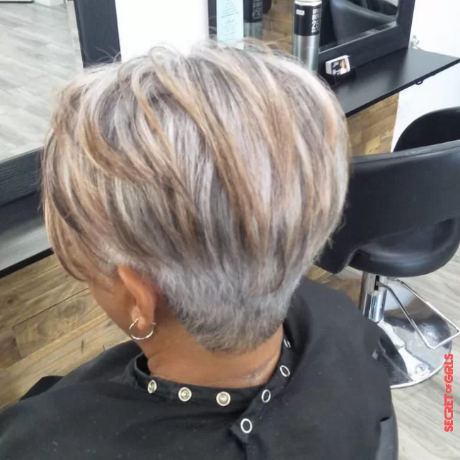 Auburn highlights to give your gray hair more shine | Most Beautiful Shades Of Coloring For Gray Hair