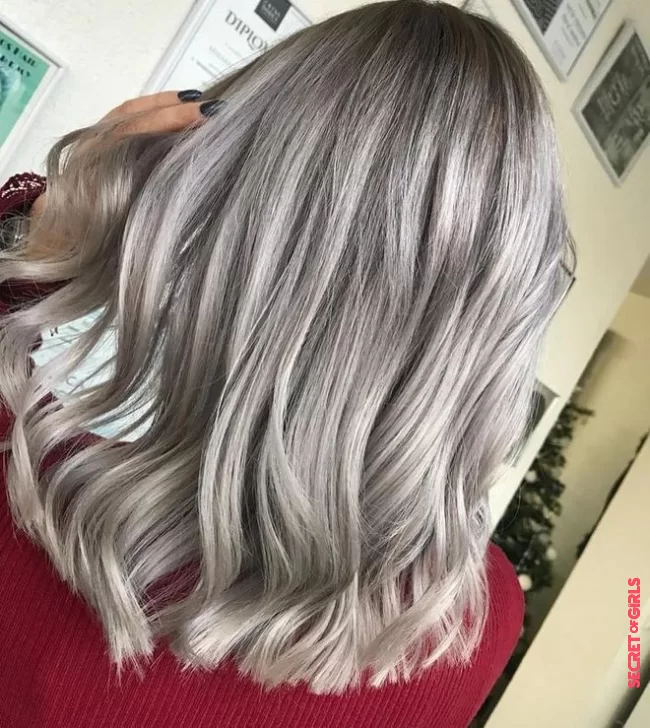 Silver locks mixed with ash blonde highlights to create a dream color | Most Beautiful Shades Of Coloring For Gray Hair