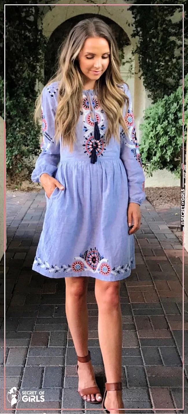 #1 A Dress With Embroidery And Pockets. Pic&nbsp; | 43 Lovely Summer Outfits for Every Occasion