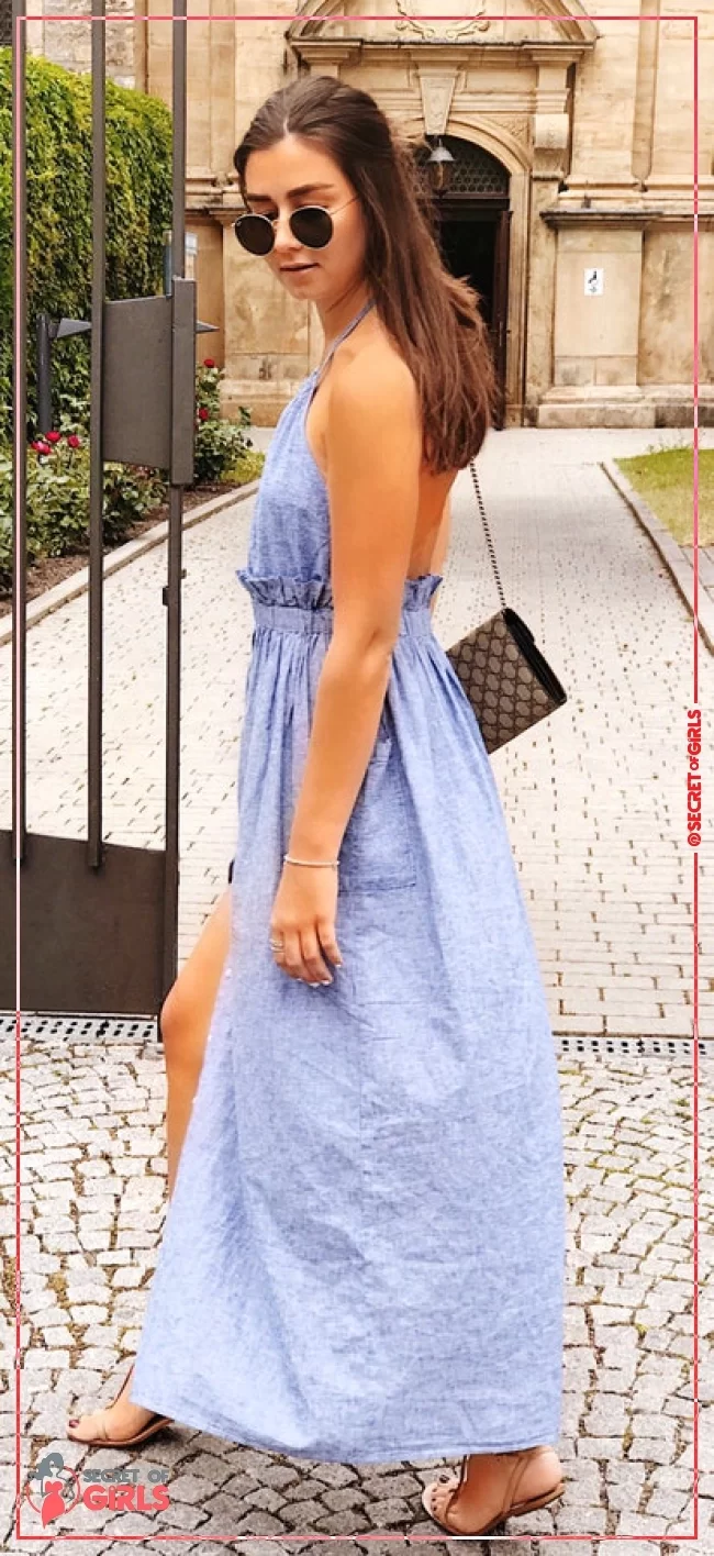 #4 Blue Maxi Dress. Pic&nbsp; | 43 Lovely Summer Outfits for Every Occasion