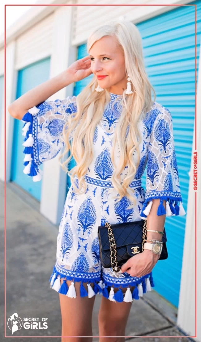 #7 Blue Printed Tessel Romper. Pic&nbsp; | 43 Lovely Summer Outfits for Every Occasion