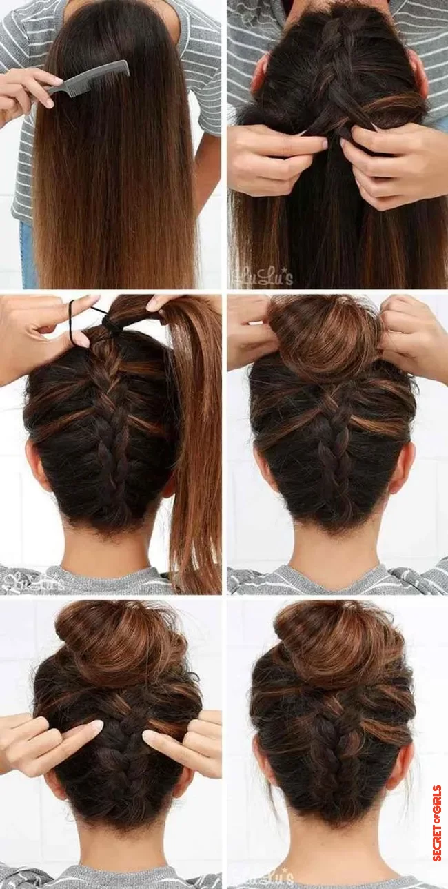 Inverted braided bun | 8 Braid Hairstyles Ideas And Our Tips For Success